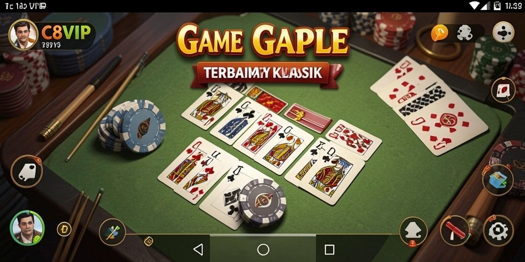 Tampilan gameplay seru di aplikasi C8VIP Gaple.