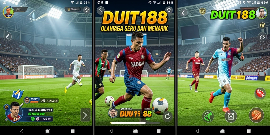 Tampilan gameplay seru dari DUIT188 yang menampilkan pertandingan olahraga.