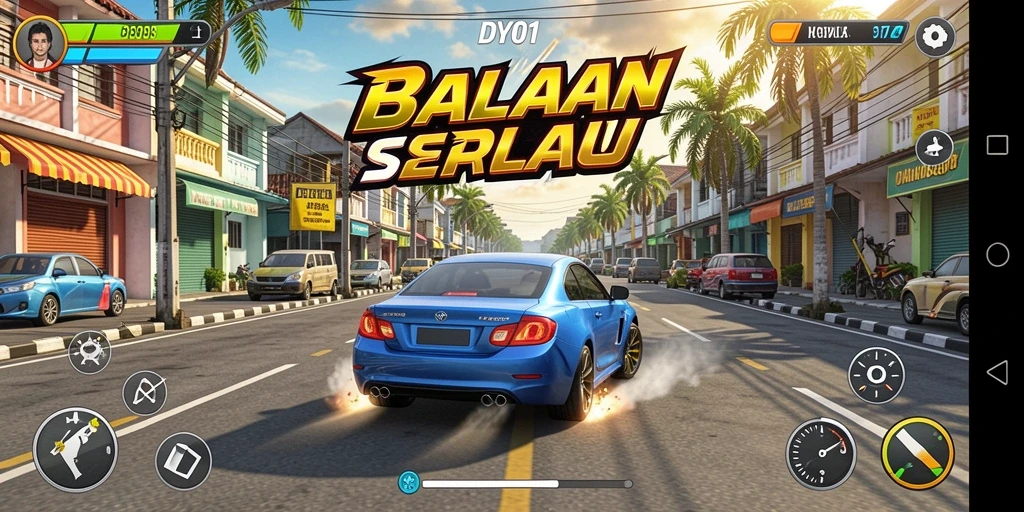 Gameplay DY01 yang mendebarkan saat balapan di trek.