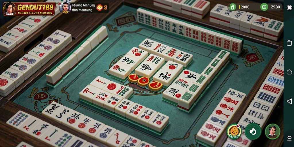 Tampilan gameplay Mahjong yang memukau di GENDUT188.