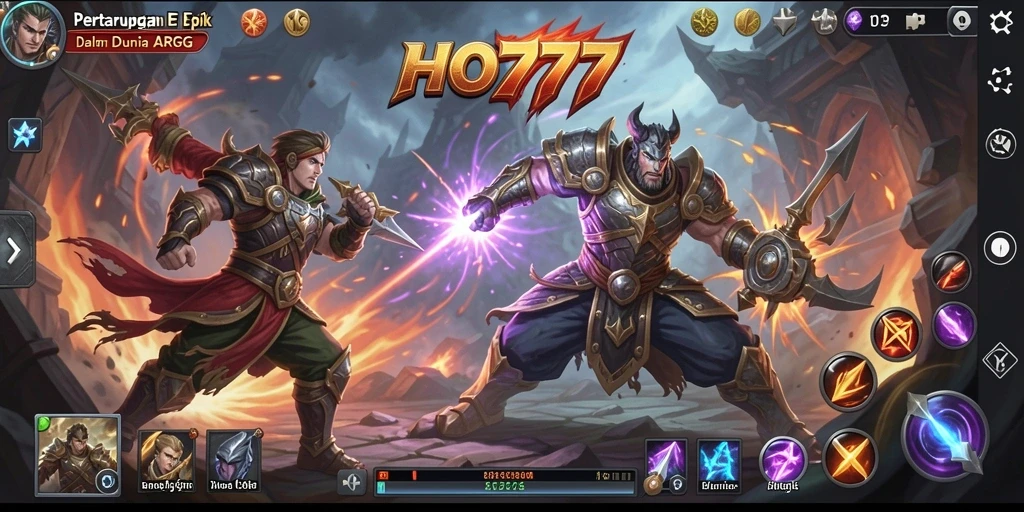 Tampilan spektakuler dari gameplay ARPG HO777 yang mendebarkan.