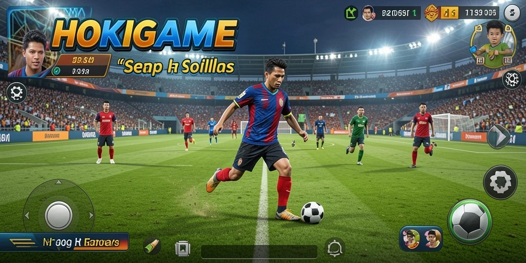 Tampilan gameplay HOKIGAME yang memukau dan menarik dalam pertandingan <strong>sepak bola</strong>.