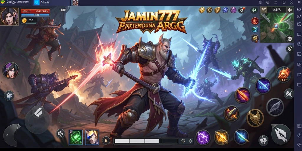 Tampilan aksi seru dalam game ARPG JAMIN777.