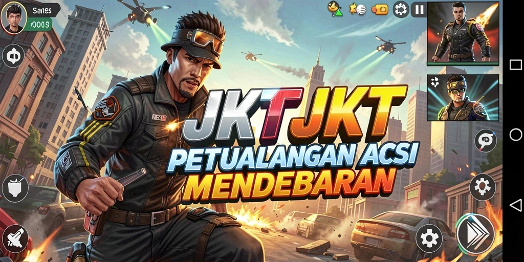 Tampilan aksi seru dalam gameplay JKTJKT.