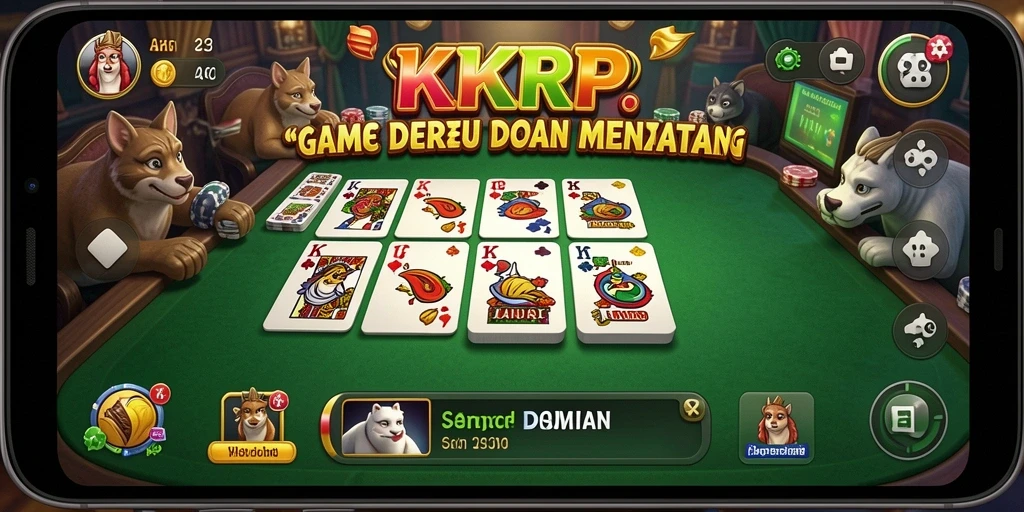 Tampilan gameplay KKRP yang seru dalam permainan Domino.