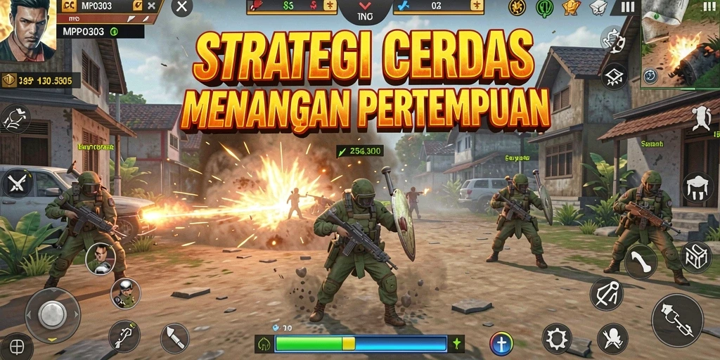 Screenshot MPO303 menampilkan aksi strategis mendebarkan dalam pertempuran.