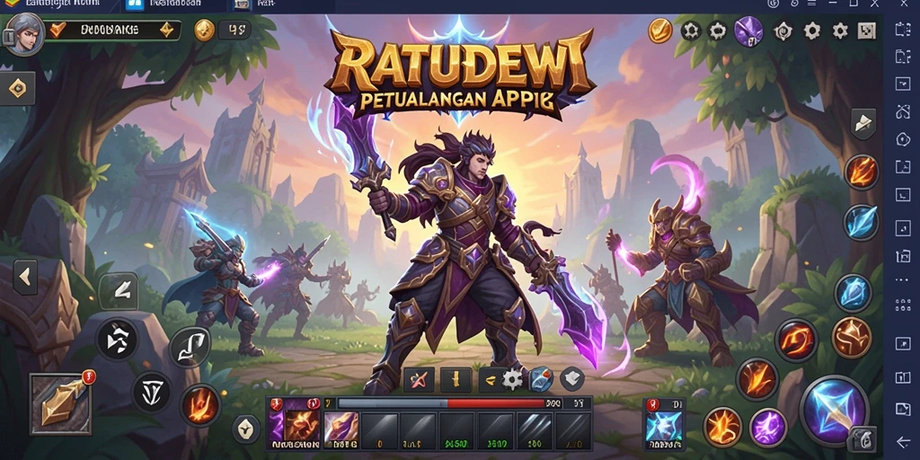 Screenshot utama gameplay <strong>RATUDEWI</strong> menampilkan aksi pertarungan yang intens.
