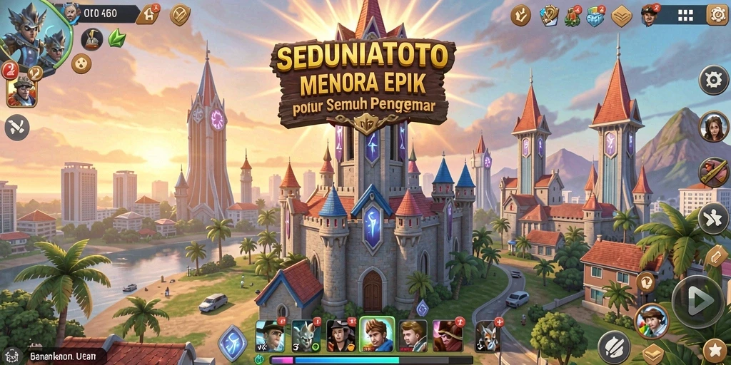 Tampilan gameplay menegangkan di SEDUNIATOTO saat melawan gelombang musuh.