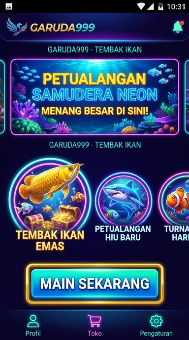 Screenshot fitur unggulan di aplikasi Garuda999.